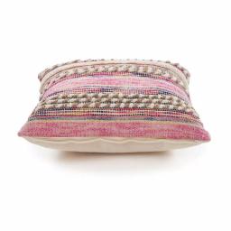 LR Resources Eclectic Pink Striped Hypoallergenic Throw Pillow, 18 x 18 in. thumbnail 3