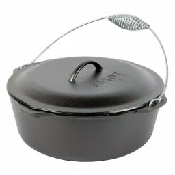 Lodge 7 Qt. Cast Iron Dutch Oven with Lid and Spiral Bail Handle thumbnail 1