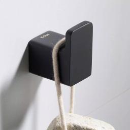 KRAUS Stelios Matte Black Solid Brass Robe and Towel Hook thumbnail 8