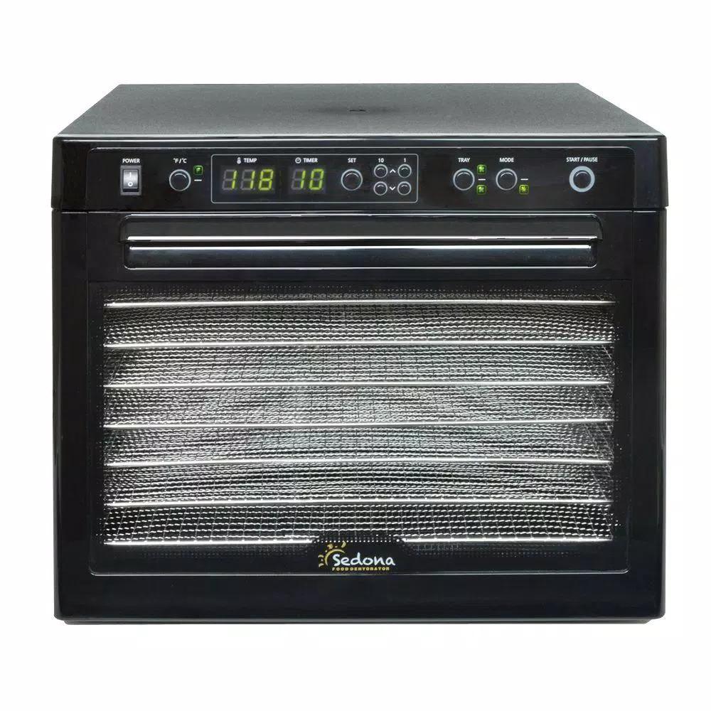 Tribest Sedona Rawfood 9-Tray Black Stainless Steel Digital Food Dehydrator