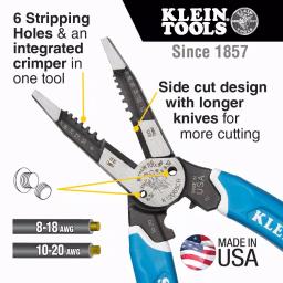 Klein Tools Klein-Kurve Heavy-Duty Wire Stripper Crimper Multi-Tool thumbnail 2