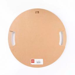 P Graham Dunn Gather Together White Decorative Round Wood Tray with Handles thumbnail 2