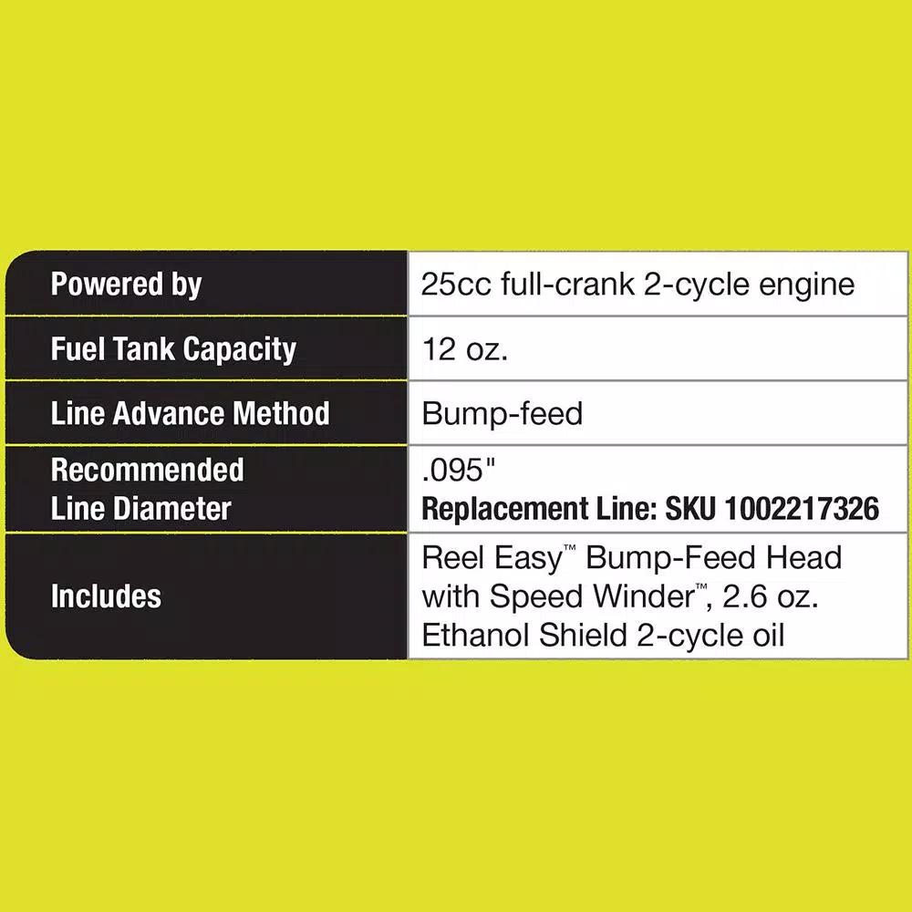 RYOBI 25 cc 2-Cycle Gas Straight Shaft String Trimmer with Ultimate Attachment Kit