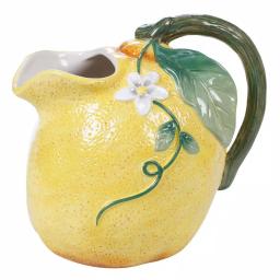 Certified International Citron 72 oz. 3-D Lemon Ceramic Pitcher thumbnail 1