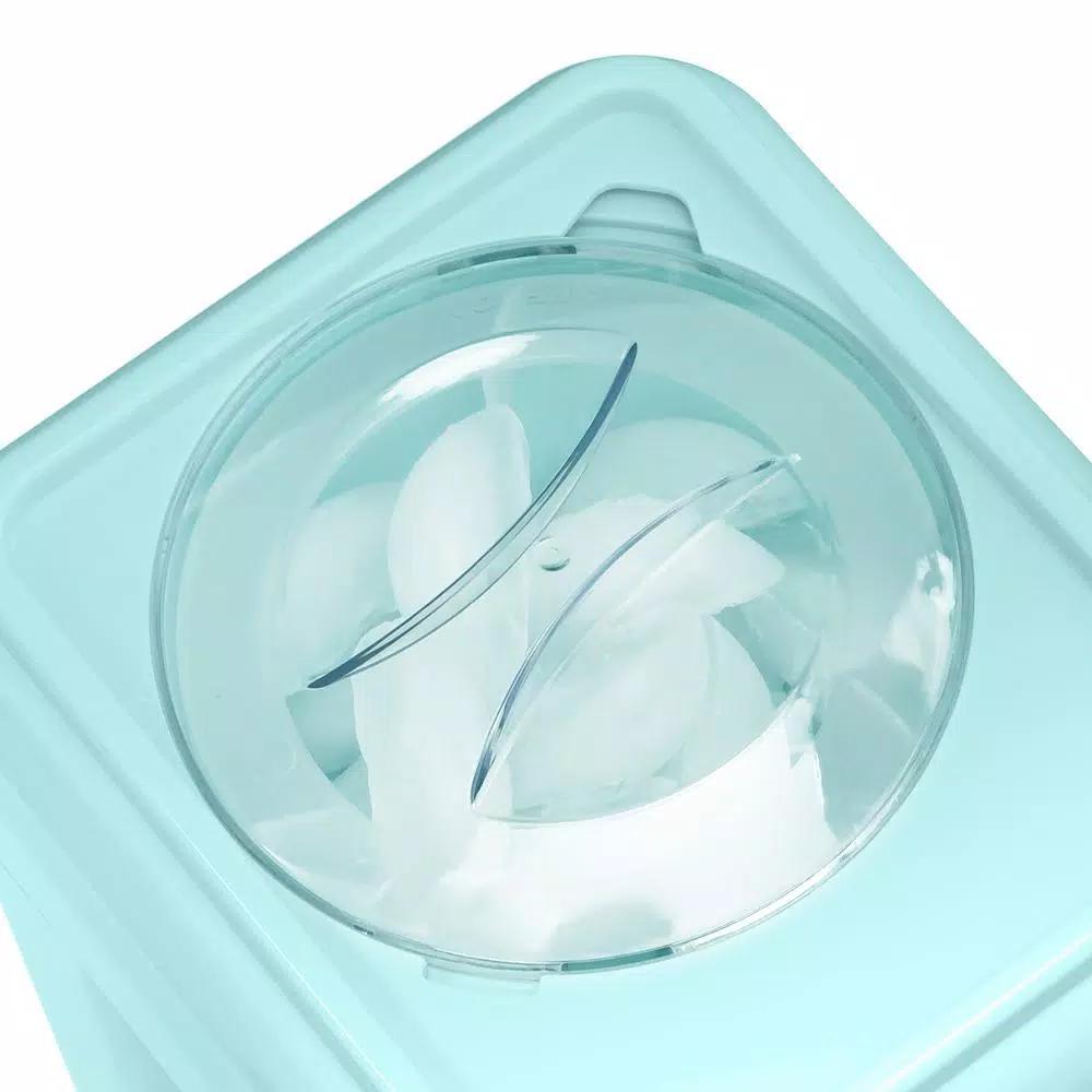 Nostalgia 30W Aqua Blue Retro Snow Cone Maker with Stainless Steel Blades