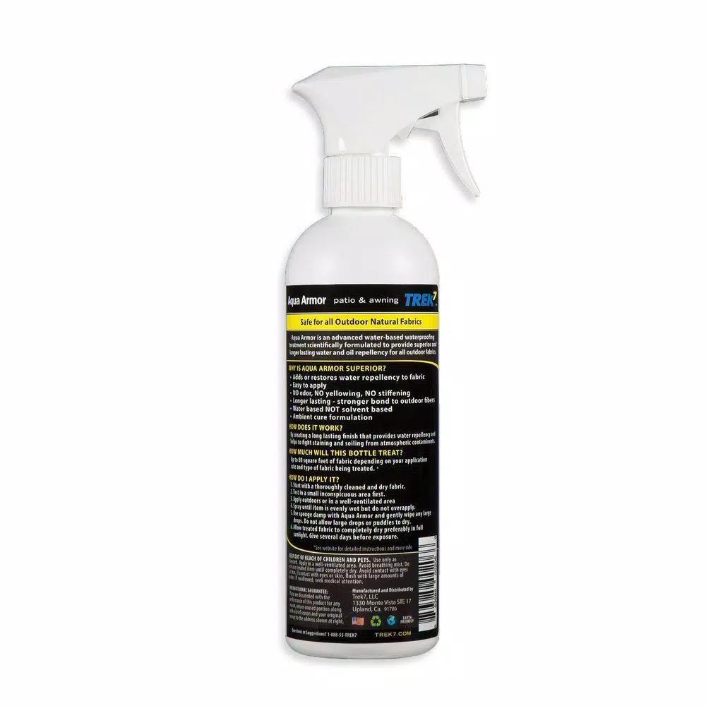 Trek7 Aqua Armor 16 oz. Fabric Waterproofing Spray for Patio Furniture, Cushions, and Awnings