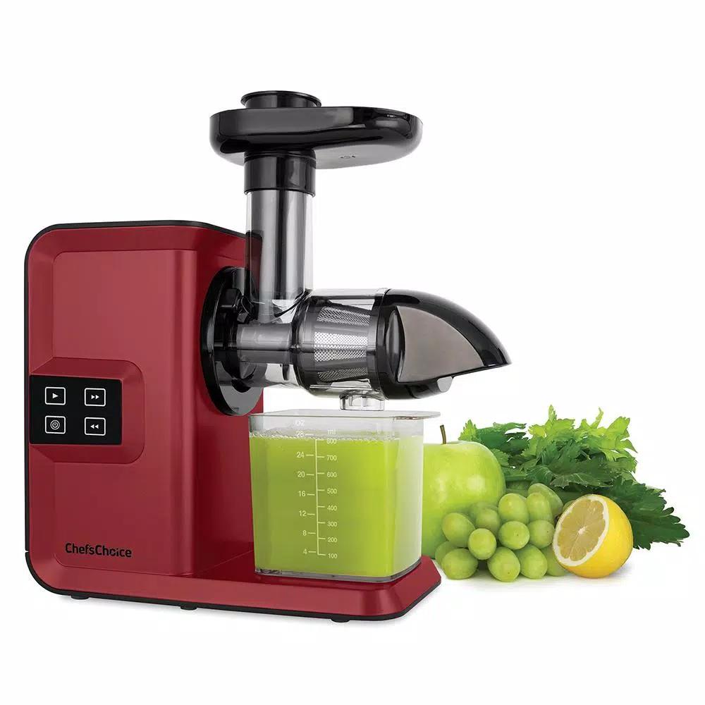 Chef'sChoice Chef's Choice Red Cold Press Masticating Juicer - Horizontal Anti-Clog Juicer