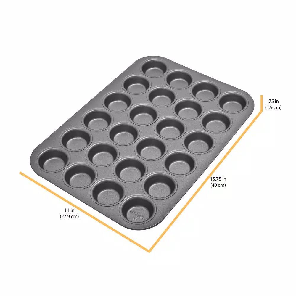 Chicago Metallic Mini Muffin Pan, 24-Cup Non-Stick Aluminized Steel Bakeware