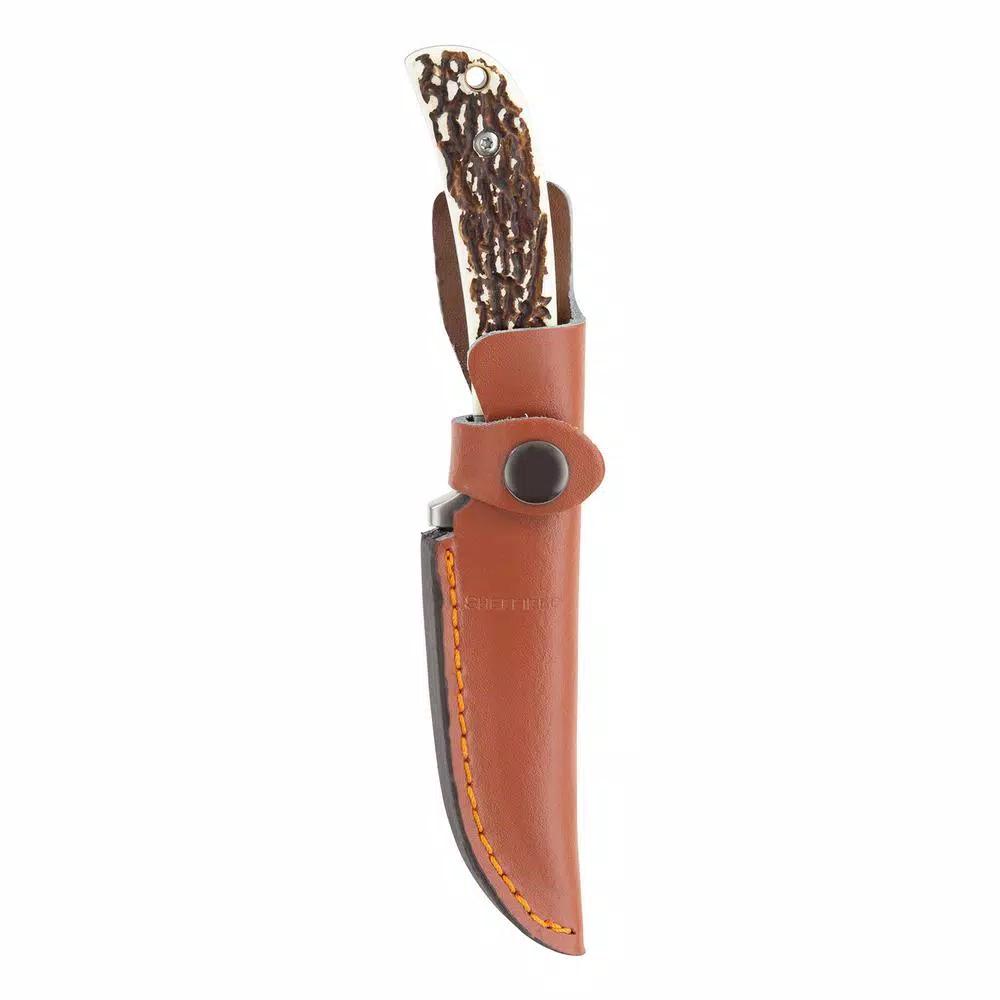 Sheffield 12190 Herod Stag Series 3.75 in. Drop Point Fixed Blade Hunting Knife