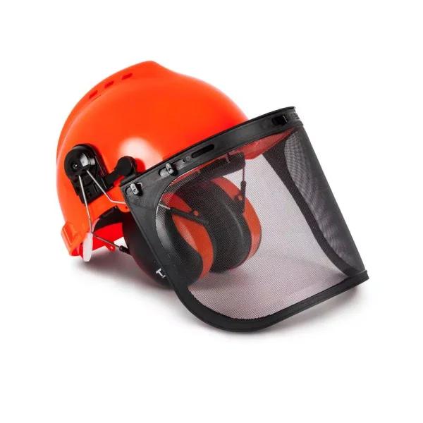 TR Industrial 5-in-1 Forestry Safety Helmet with Hearing Protection and Visors, Orange