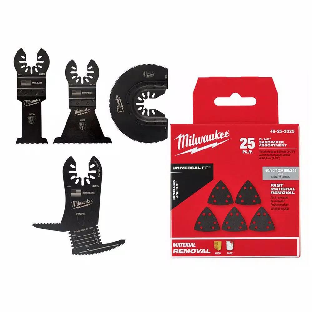 Milwaukee OPEN-LOK 29-Piece Oscillating Multi-Tool Blade & Sandpaper Variety Pack