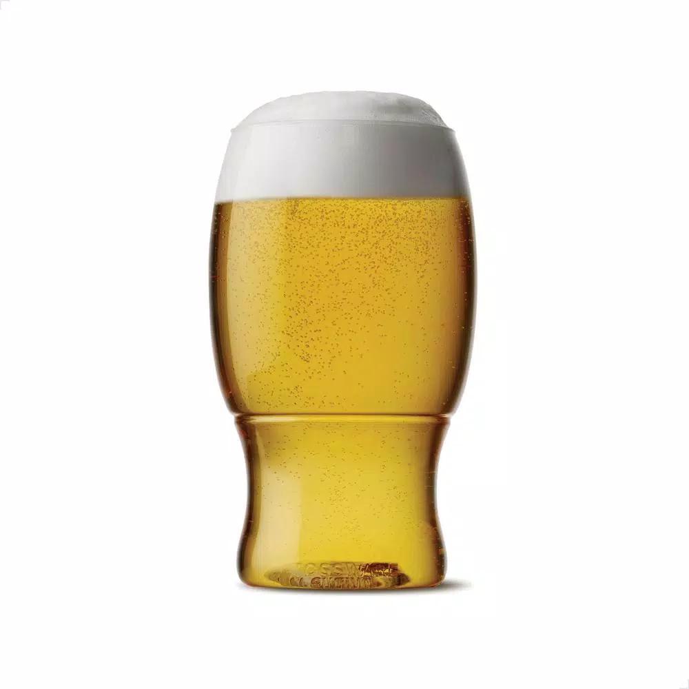 TOSSWARE Unbreakable 18 oz. Clear rPET Plastic Beer Glasses, Shatterproof & Stackable (Set of 252)