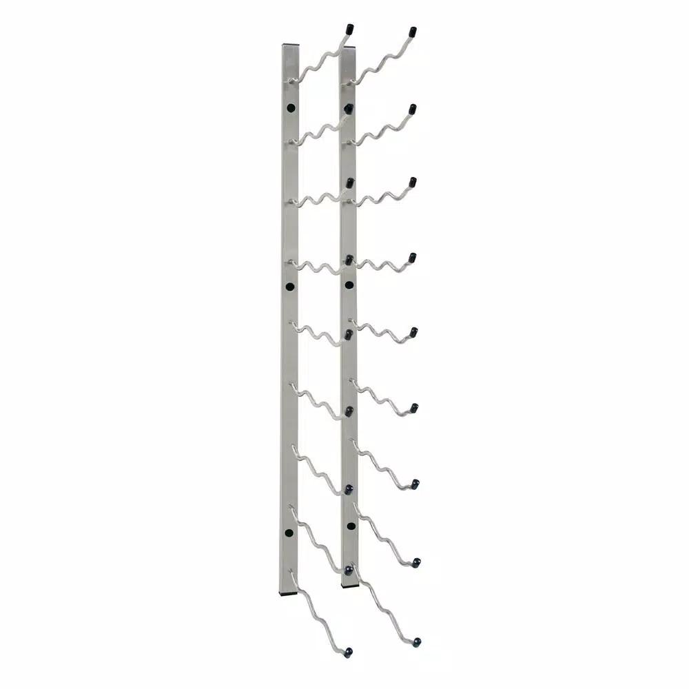 Epicureanist 27-Bottle Metal Wall-Mounted Wine Rack - Nickel Finish