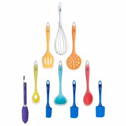 Ozeri 11-Piece All-In-One Silicone Kitchen Utensil Set with Utensil Holder, Multicolor thumbnail 5