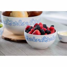 CorningWare Cornflower 3-Piece Ceramic Mixing Bowl Set - Blue thumbnail 4