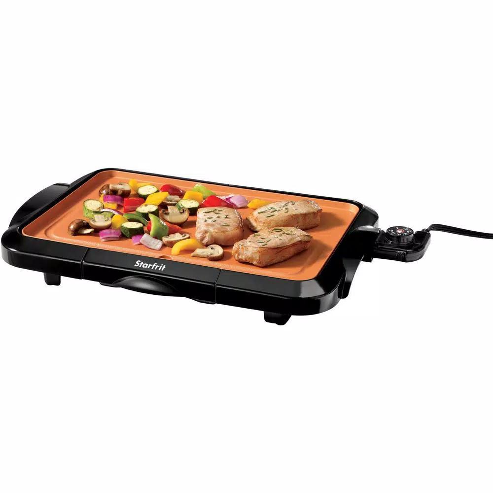 Starfrit Eco Copper Electric Griddle, 176 sq. in. Nonstick Cooking Surface, 1500W
