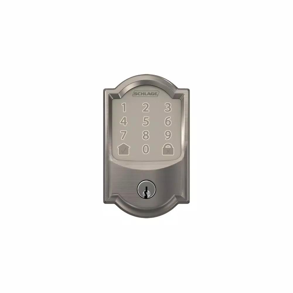 Schlage Encode Smart WiFi Deadbolt with Alarm, Satin Nickel