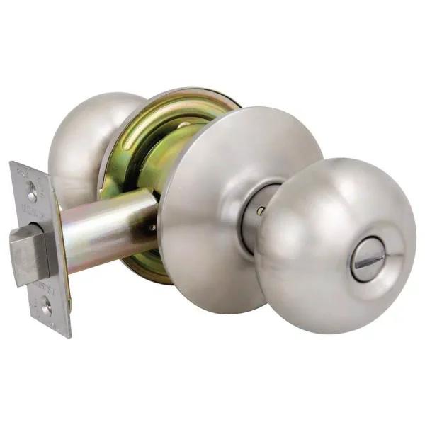 US Lock 2010 GR2 Plymouth Privacy Door Knob, 2-3/4 in. Backset, US32D Brushed Stainless