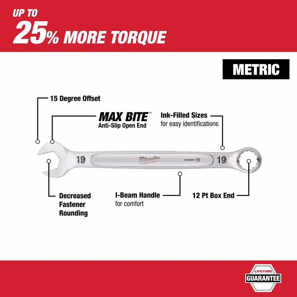 Milwaukee 19-Piece Metric Combination Wrench and Hook & Pick Set