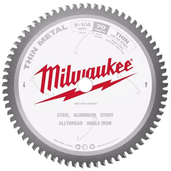 Milwaukee 7-1/4 in. 70T Thin Metal Cutting Circular Saw Blade
