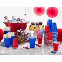 Genuine Joe 16 oz. Blue Plastic Party Cups, 50 Count Case thumbnail 3