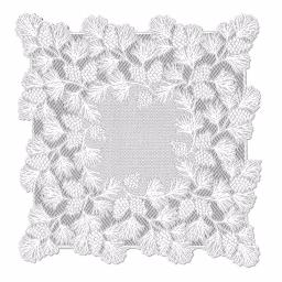 Heritage Lace Woodland 36 in. White Floral Polyester Table Topper thumbnail 1