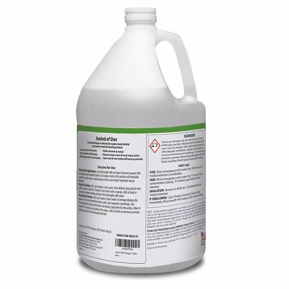 Harris 30% Cleaning Vinegar Concentrate (128 oz) with 32 oz Professional Spray Bottle
