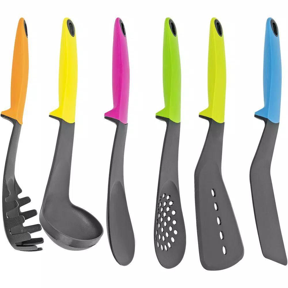 Southern Homewares 7-Piece Colorful Plastic Kitchen Utensil Set
