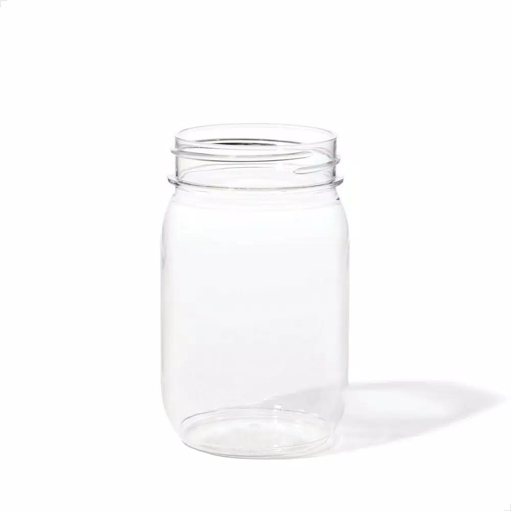 TOSSWARE Unbreakable 16 oz. Clear rPET Plastic Mason Jars, Shatterproof Tossware (Set of 252)