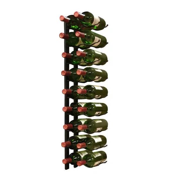Epicureanist 18-Bottle Metal Wall-Mounted Wine Rack, Black