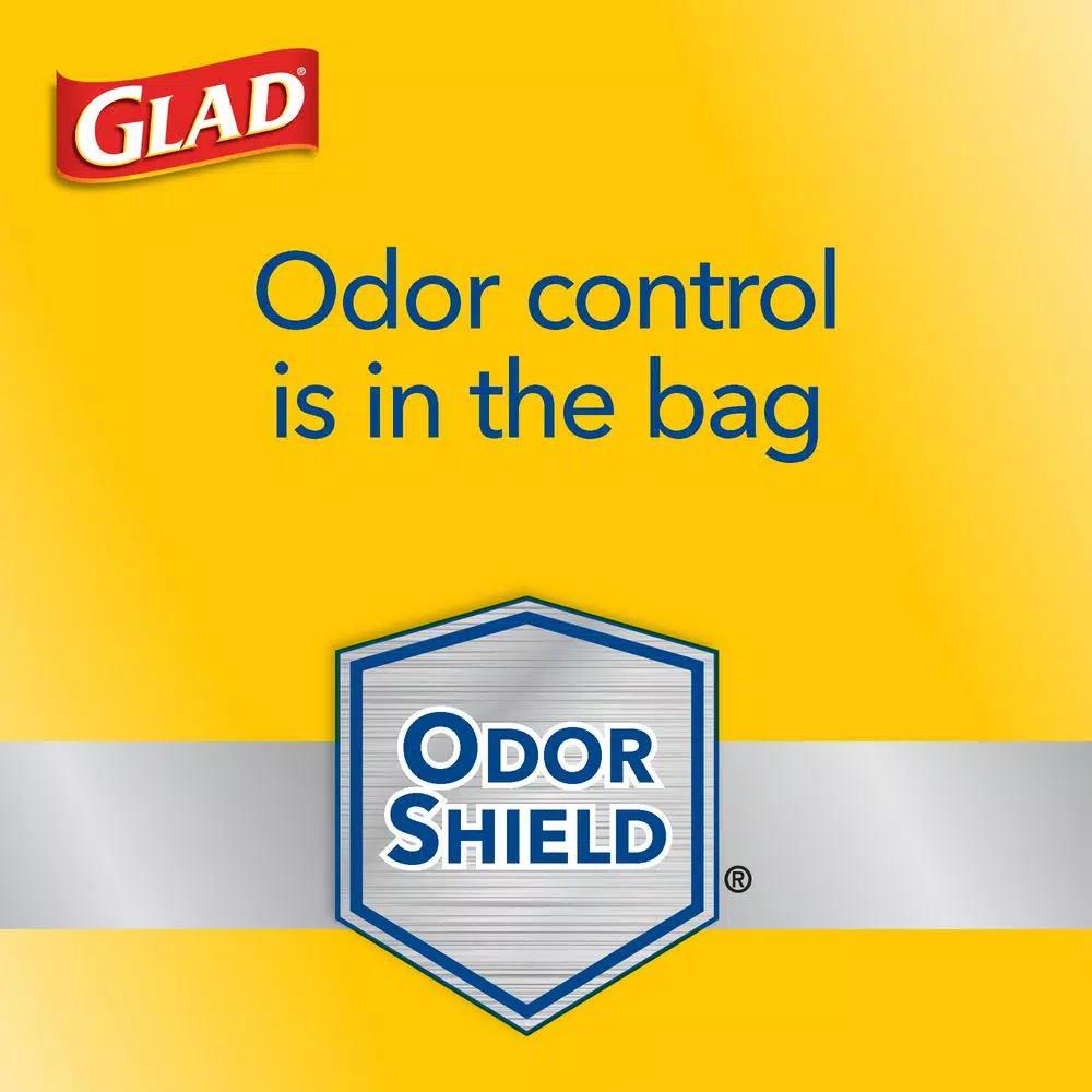 Glad ForceFlex 13 Gallon Tall Kitchen Drawstring Trash Bags, OdorShield, 110 Count