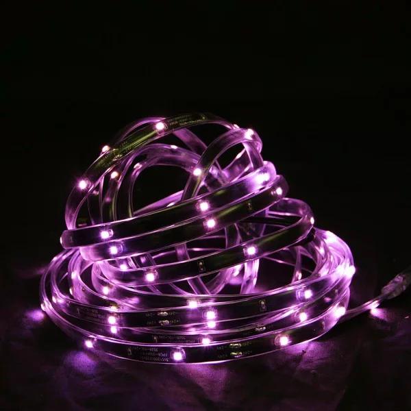 CC Christmas Decor 18 ft. Pink LED Outdoor Christmas Linear Tape Lighting, 72-Light, Black Finish