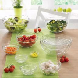 Luminarc Stackable Clear Glass Mixing Bowls Set, 10-Piece Assorted Sizes thumbnail 8