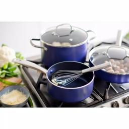 Blue Diamond 10-Piece Aluminum Ceramic Nonstick Cookware Set, Blue thumbnail 3