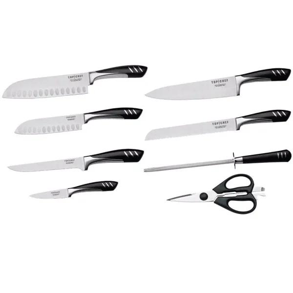 Top Chef Officially Licensed 9-Piece Stainless Steel Knife Set with Wood Block