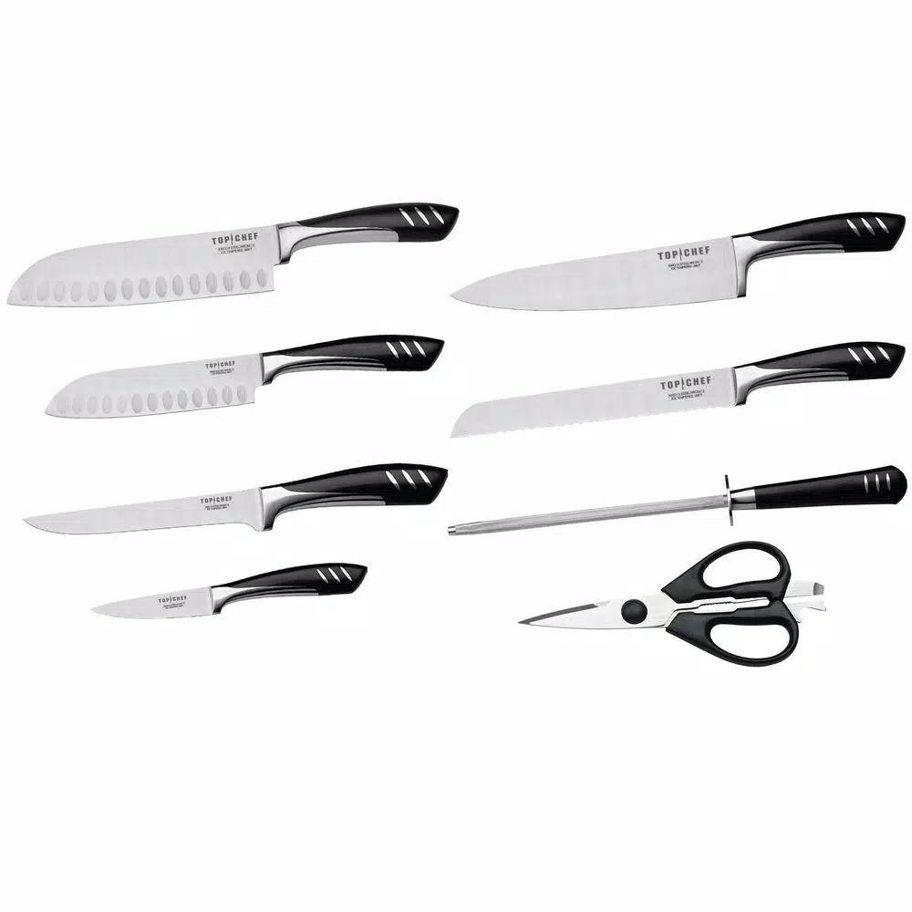 Top Chef Officially Licensed 9-Piece Stainless Steel Knife Set with Wood Block