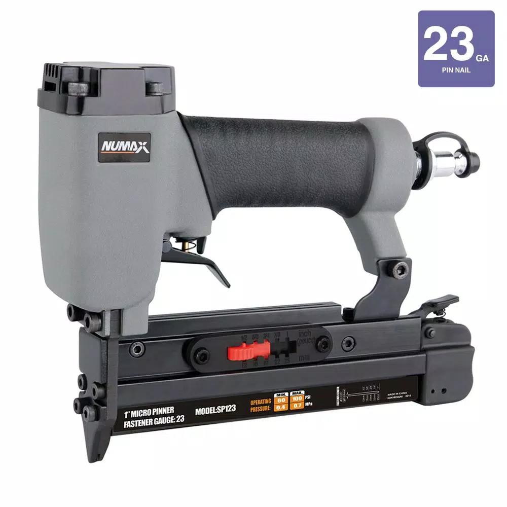 NuMax 3-Piece Pneumatic Finishing Nailer and Stapler Combo Kit with Storage Bag and Fasteners
