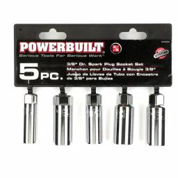 Powerbuilt 3/8 in. Drive Spark Plug Socket Set, 5-Piece Chrome Vanadium thumbnail 2