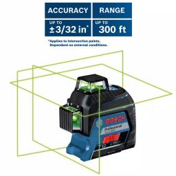 Bosch GLL3-300G 360-Degree Green Self-Leveling 3-Plane Laser Level thumbnail 7