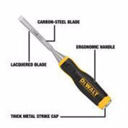 DEWALT 3/8 in. Wood Chisel with Carbon Steel Blade thumbnail 3