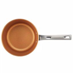 Ayesha Curry Ayesha Home Collection 3-Quart Aluminum Nonstick Saucepan with Glass Lid, Brown Sugar thumbnail 2