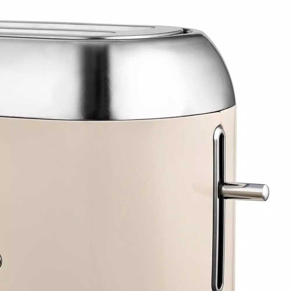 Kalorik Retro 2-Slice Wide Slot Toaster, Cream
