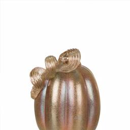 Glitzhome Blue and Gold Glittery Glass Pumpkin Set of 2 - Handmade Indoor Tabletop Decor thumbnail 5