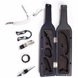 Ozeri 5-Piece Wine Accessory Set - Wine Bottle Shaped Corkscrew & Tool Kit thumbnail 5