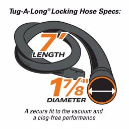RIDGID 1-7/8 in. x 7 ft. Tug-A-Long Replacement Wet/Dry Vacuum Hose thumbnail 2