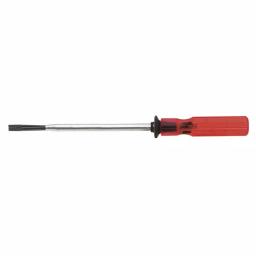 Klein Tools 1/4 in. Slotted Screw-Holding Flat Head Screwdriver, 8 in. Round Shank thumbnail 1