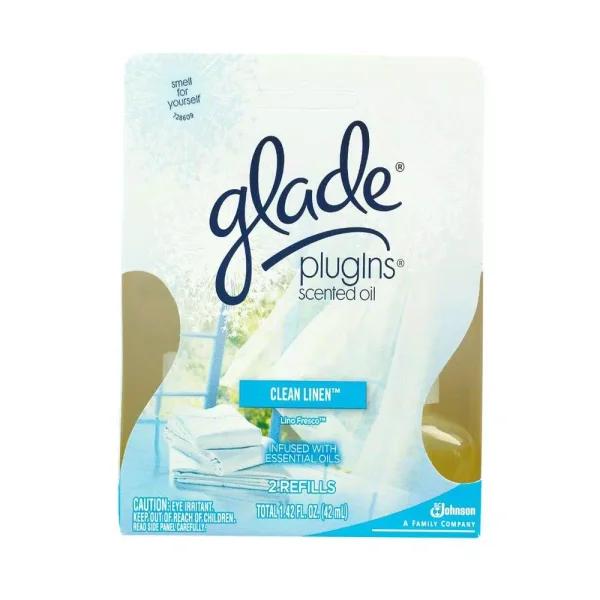 Glade Plug-Ins Scented Oil Refill, Clean Linen, 0.71 oz (6-Pack)