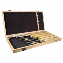 WEN 6-Piece Artisan Woodturning Chisel Set with HSS Blades and Ash Handles thumbnail 1