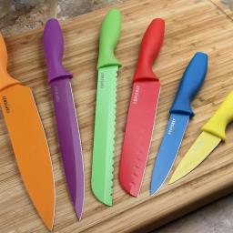 Top Chef by Master Cutlery 6-Piece Colored Stainless Steel Knife Set with Sheaths thumbnail 4