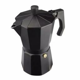 Magefesa Kenia Noir 3-Cup Aluminum Espresso Maker - Black Stovetop Moka Pot thumbnail 4